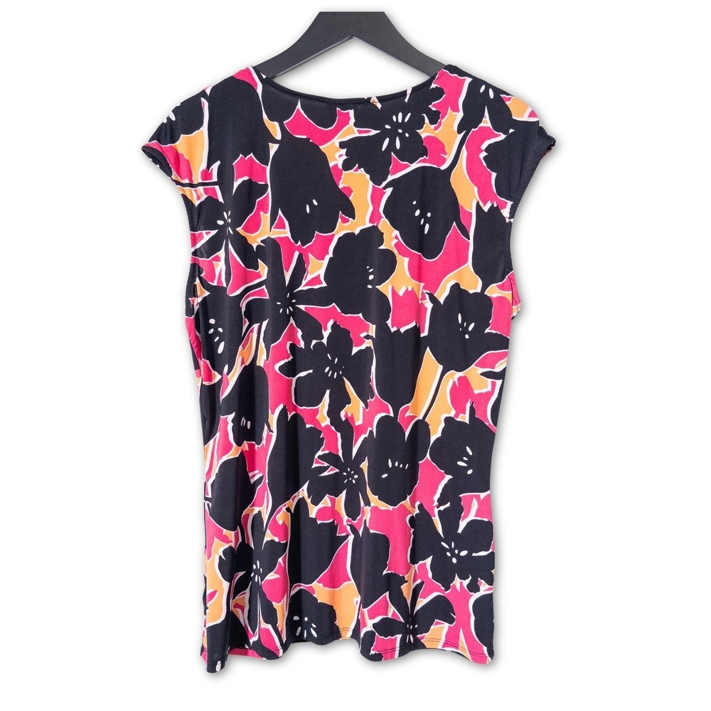 Worthington Floral Blouse Women XL Career Office Colorful Mod Business Casual - Picture 3 of 4